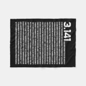 3.14 Pi-dag Wiskunde irrationeel nummer Pi Fleece Deken (Voorkant (Horizontaal))