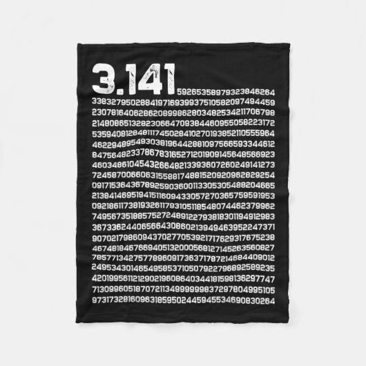 3.14 Pi-dag Wiskunde irrationeel nummer Pi Fleece Deken (Voorkant)