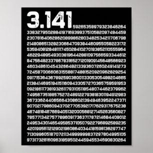 3.14 Pi-dag Wiskunde irrationeel nummer Pi Poster