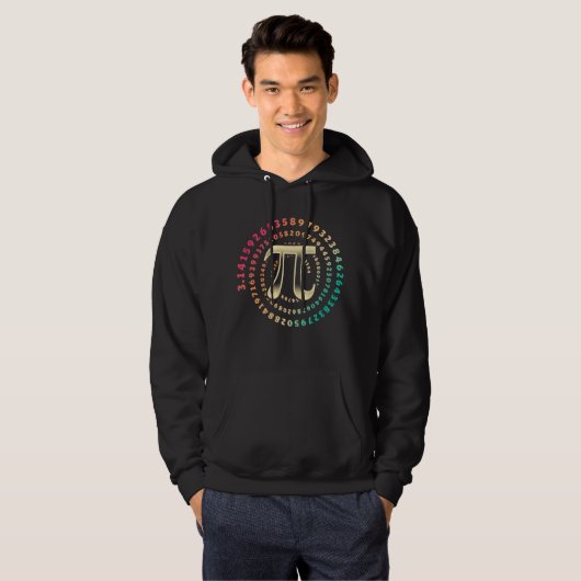 3.14 Pi-dagnummer Symbool Wiskunde irrationeel num Hoodie (Voorkant volledig)