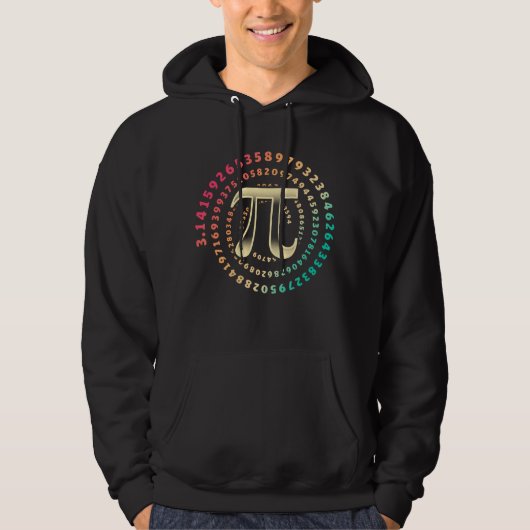 3.14 Pi-dagnummer Symbool Wiskunde irrationeel num Hoodie (Voorkant)
