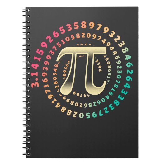 3.14 Pi-dagnummer Symbool Wiskunde irrationeel num Notitieboek (Voorkant)