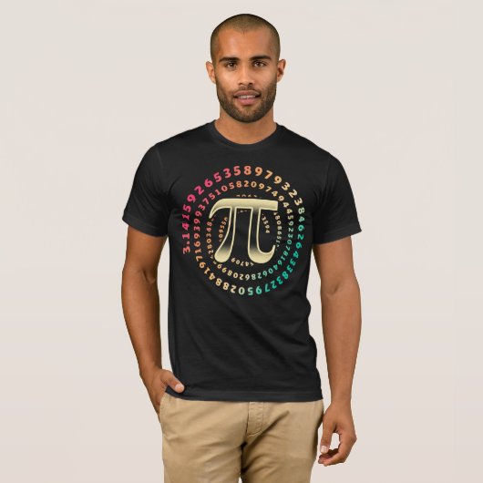 3.14 Pi-dagnummer Symbool Wiskunde irrationeel num T-shirt (Voorkant volledig)