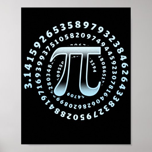 3.14 Pi Day Mathematics Physics Irrational Number Poster (Voorkant)