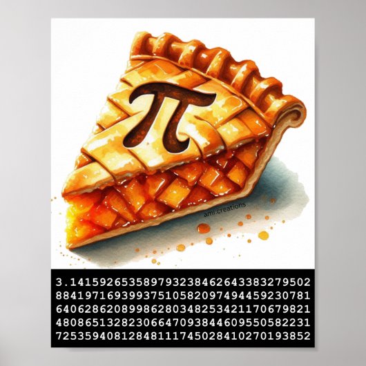 3.14 Pi Day Pie Poster (Voorkant)