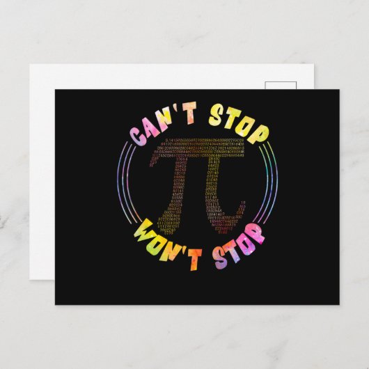 3.14 Pi Funny Wiskunde Briefkaart (Voorkant / Achterkant)