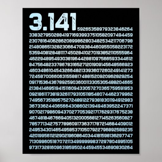 3.14 Pi Math Teacher Physics Irrational Number Poster (Voorkant)