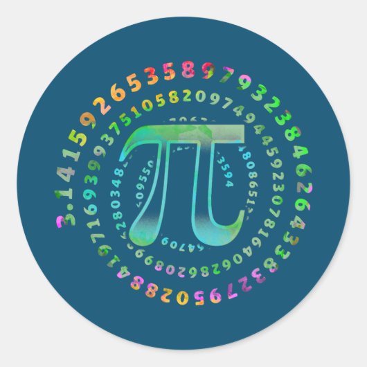 3 14 Pi Mathematics Physics Irrational Number Ronde Sticker (Voorkant)