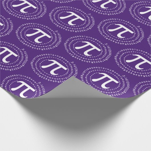 3.14 PI nummer spiraal Paarse PI dag Cadeaupapier (Hoek)