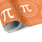 3.14 PI nummer spiraal Sinaasappel PI dag Cadeaupapier (Rol Hoek)