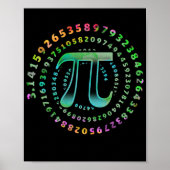 3.14 Pi-wiskunde natuurkundig irrationeel getal Poster (Voorkant)