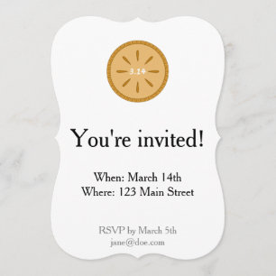 3.14 Pie met Pi-roestuitnodiging Kaart