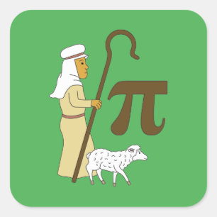 3.14 Pie Pi Pun Funny Wiskunde Joke Vierkante Sticker