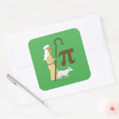 3.14 Pie Pi Pun Funny Wiskunde Joke Vierkante Sticker (Envelop)