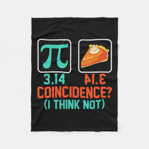 3.14 Pie Toeval Ik denk niet grappig Pi Day Grap Fleece Deken