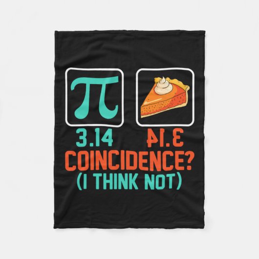 3.14 Pie Toeval Ik denk niet grappig Pi Day Grap Fleece Deken (Voorkant)