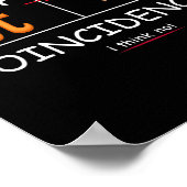 3.14 Pie Toeval Ik denk niet Grappig Pi Day Wiskun Poster (Hoek)