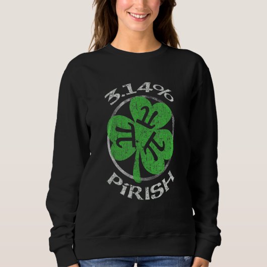 3 14 Pirish Funny St Patricks Wiskunde Geek Pi Day Trui (Voorkant)