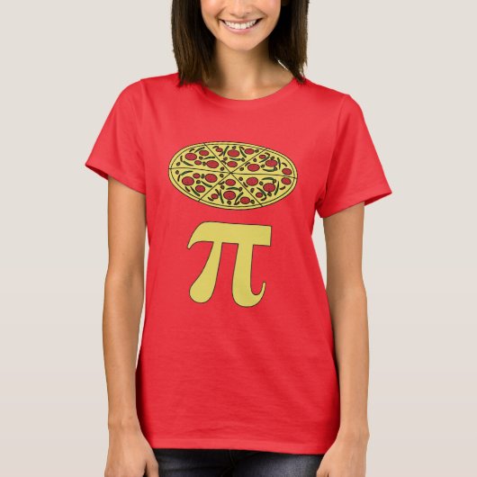 3.14 Pizza Pie Pi Pun Funny Wiskunde Joke T-Shirt (Voorkant)