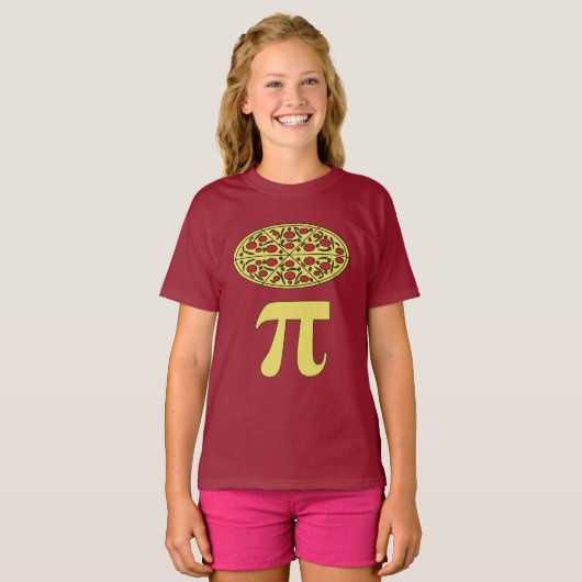 3.14 Pizza Pie Pi Pun Funny Wiskunde Joke T-Shirt (Voorkant volledig)