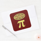3.14 Pizza Pie Pi Pun Funny Wiskunde Joke Vierkante Sticker (Envelop)