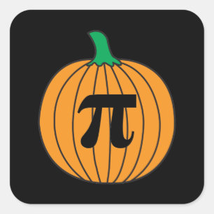 3.14 Pompoen Pi Pun Grappige Wiskunde Grap Vierkante Sticker
