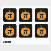 3.14 Pompoen Pi Pun Grappige Wiskunde Grap Vierkante Sticker (Vel)