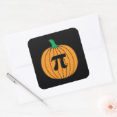 3.14 Pompoen Pi Pun Grappige Wiskunde Grap Vierkante Sticker (Envelop)