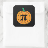 3.14 Pompoen Pi Pun Grappige Wiskunde Grap Vierkante Sticker (Tas)