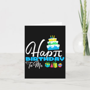 3.14 Taart Happy Pi Day voor leraar Happy Birthday Kaart