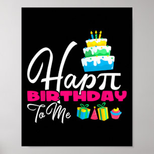 3.14 Taart Happy Pi Day voor leraar Happy Birthday Poster