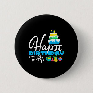 3.14 Taart Happy Pi Day voor leraar Happy Birthday Ronde Button 5,7 Cm