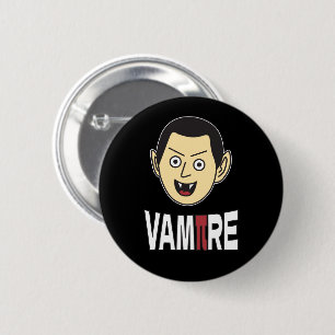 3.14 Vampire Pi Pun Funny Wiskunde Joke Ronde Button 5,7 Cm