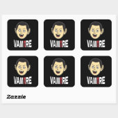 3.14 Vampire Pi Pun Funny Wiskunde Joke Vierkante Sticker (Vel)