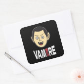 3.14 Vampire Pi Pun Funny Wiskunde Joke Vierkante Sticker (Envelop)