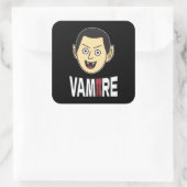 3.14 Vampire Pi Pun Funny Wiskunde Joke Vierkante Sticker (Tas)