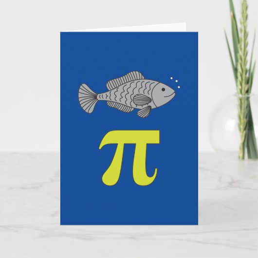 3.14 Vis Pastei Pi Pun Grappige Wiskunde Grap Kaart (Voorkant)