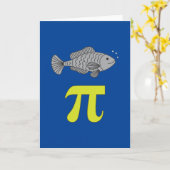 3.14 Vis Pastei Pi Pun Grappige Wiskunde Grap Kaart (Gele Bloem)