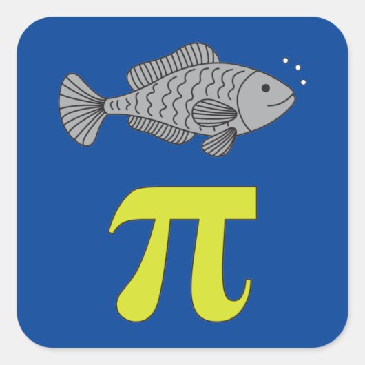 3.14 Wiskunde Joke Vierkante Sticker (Voorkant)