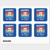3.14 zonsopgang Happy Pi Day Vierkante Sticker (Vel)