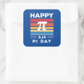 3.14 zonsopgang Happy Pi Day Vierkante Sticker (Tas)