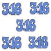 3:16, 5 pakje stickers (Voorkant)