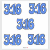 3:16, 5 pakje stickers (Vel)