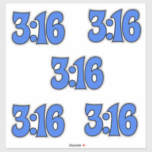 3:16, 5 pakje stickers