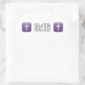 3:16 Jezus Christus Ovale Sticker (Tas)