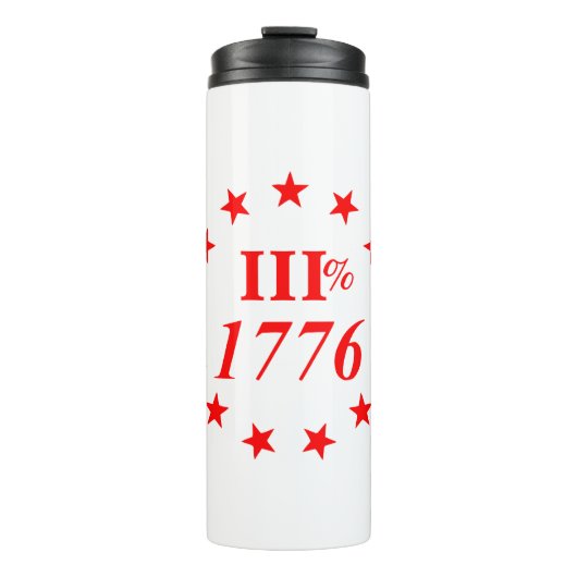 3% 1776 sterren #USAPatriotGraphics ©WhiteTigerLLC Thermosbeker (Voorkant)