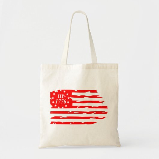 3% 1776 vlag #USAPatriotGraphics © Tote Bag (Voorkant)
