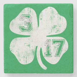 3/17 St Patricks Day Shamrock Stenen Onderzetter
