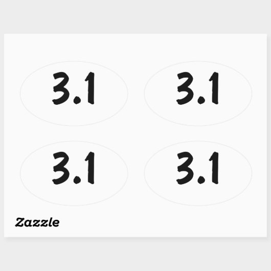 3,1 / 5K OVALE STICKER (Vel)