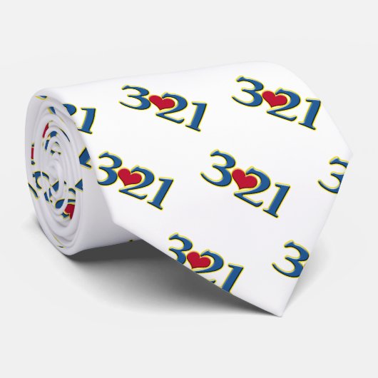 3-21 Down Syndrome Awareness Sticker Stropdas (Opgerold)